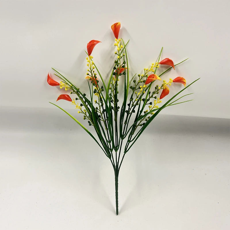 35cm Artificial Calla Lily Bouquet – Realistic Faux Calla Lily Flowers for Home Decor, Wedding Centerpieces, Indoor Floral Arrangements, Garden Decorations
