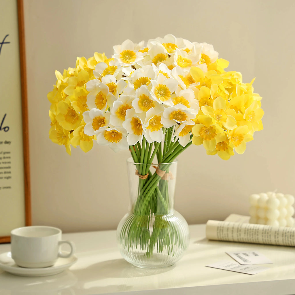 Bulk Artificial Daffodil Stems Silk