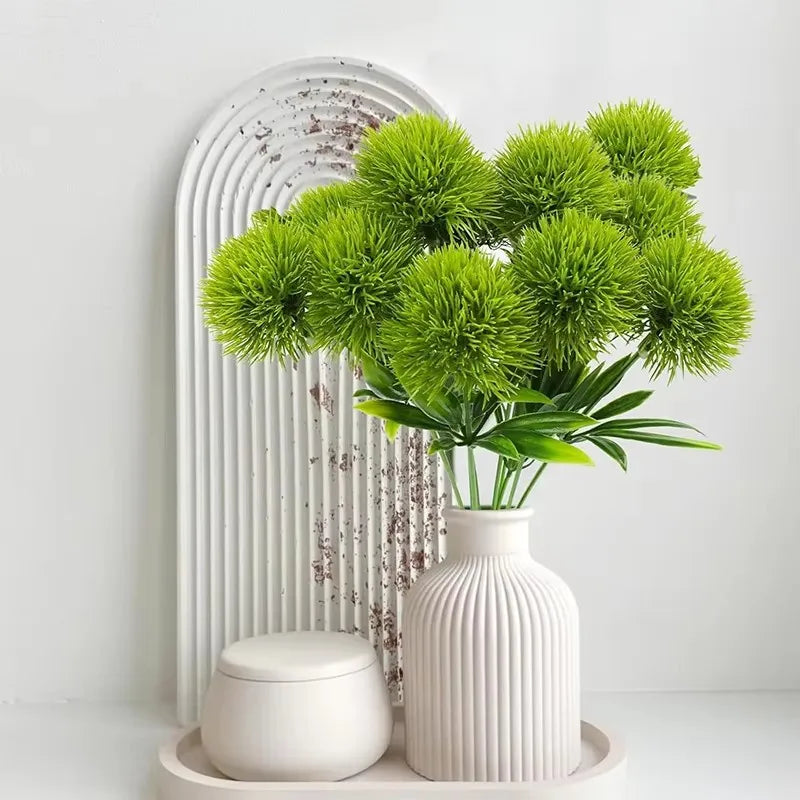 5/10PCS Artificial Dandelion Flower Bouquet Bulk – Plastic Faux Vase Arrangement