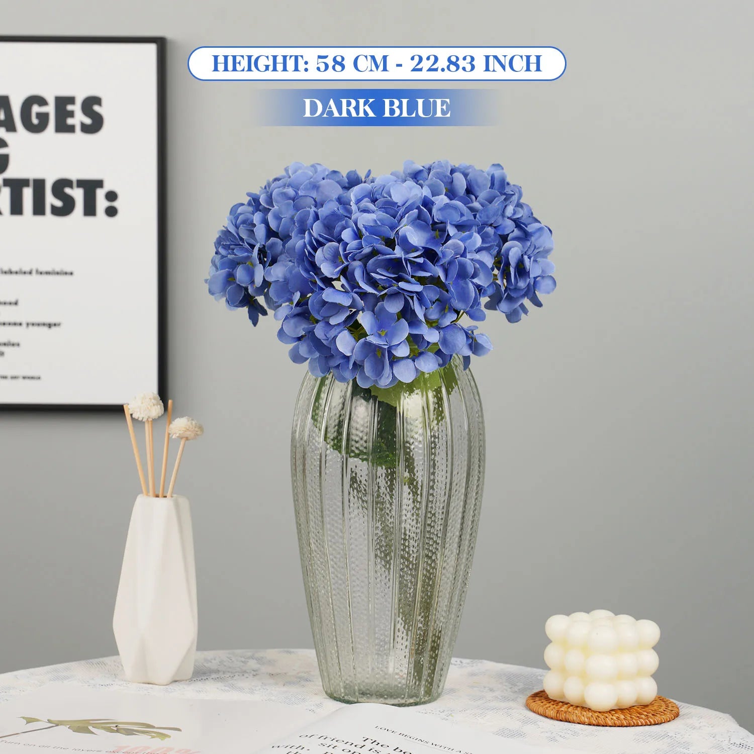 10PCS Artificial Hydrangea Flowers Bouquet – Silk Bulk Artificial Hydrangea Stems