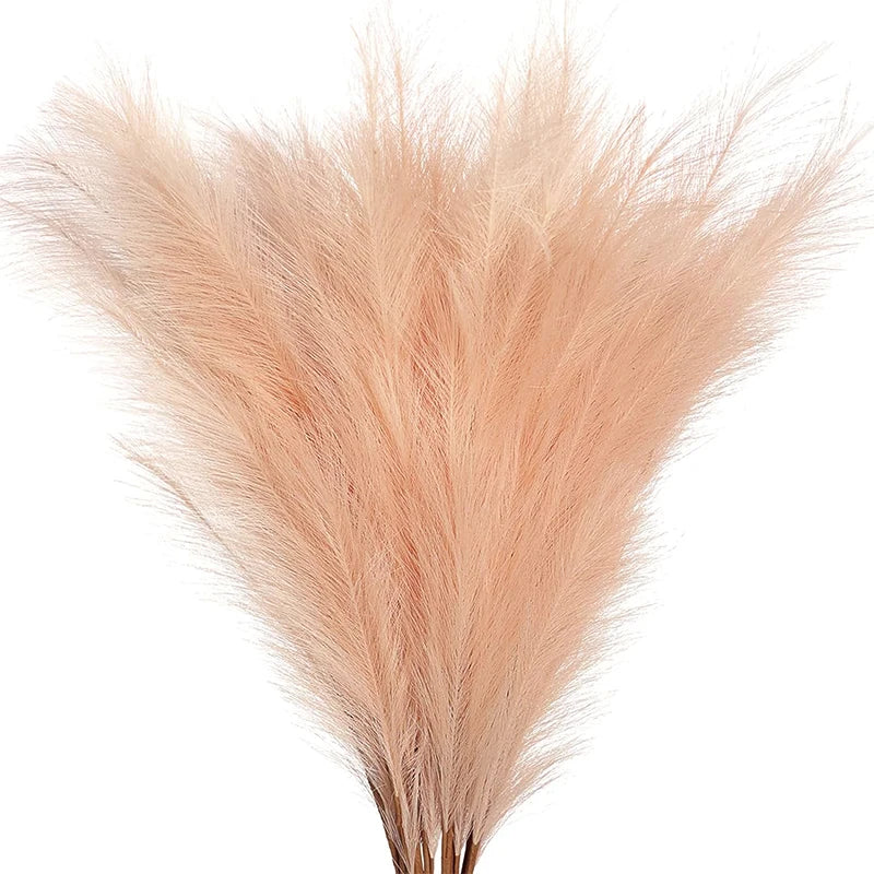 Artificial Pampas Grass Boho Bouquet Bulk (5–10 PCS) – Faux Reed Grass Stems