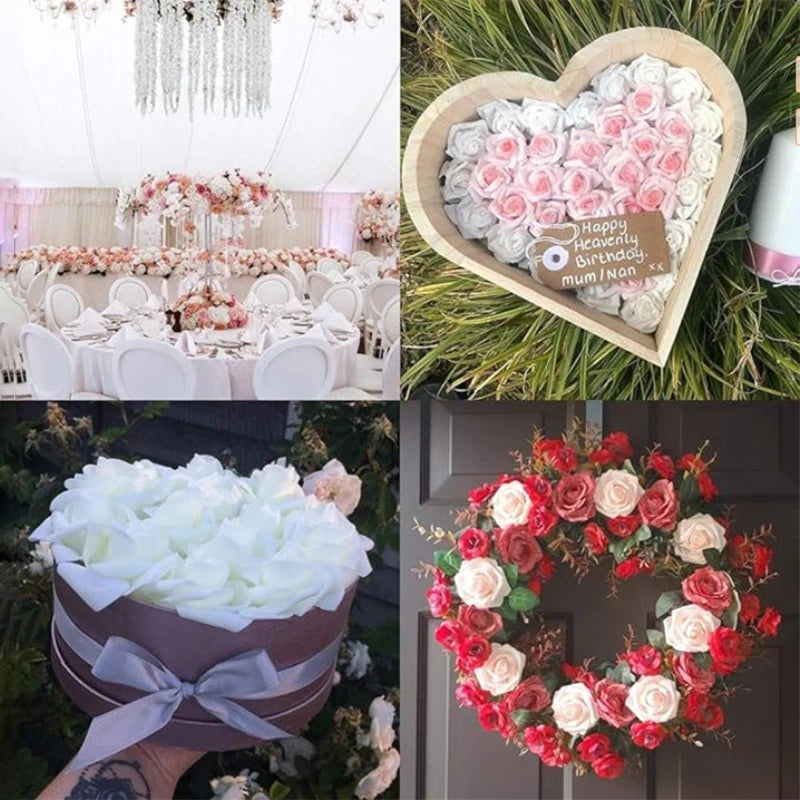 10/20/50PCS Artificial Foam Rose Flowers Bulk – PE Faux Rose Heads