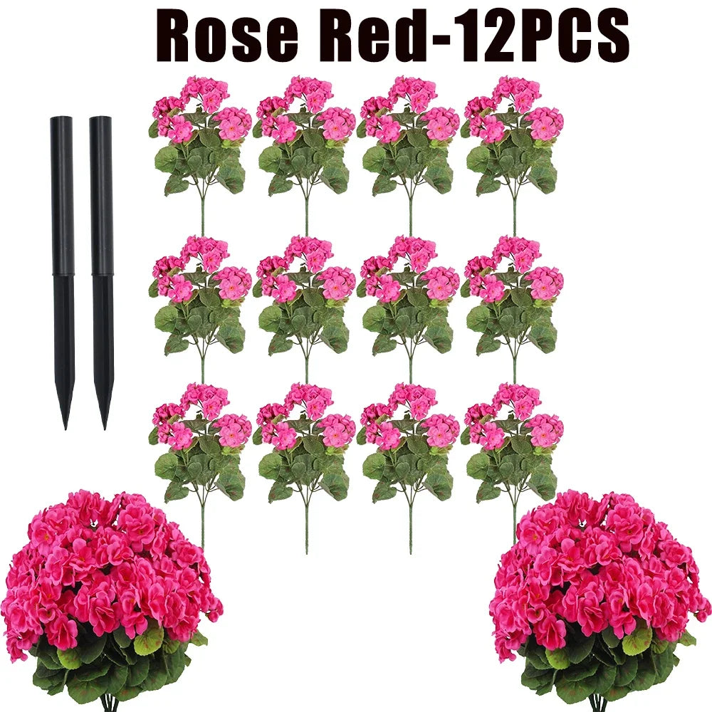 Fake Begonia Flower Plants Bulk – Artificial