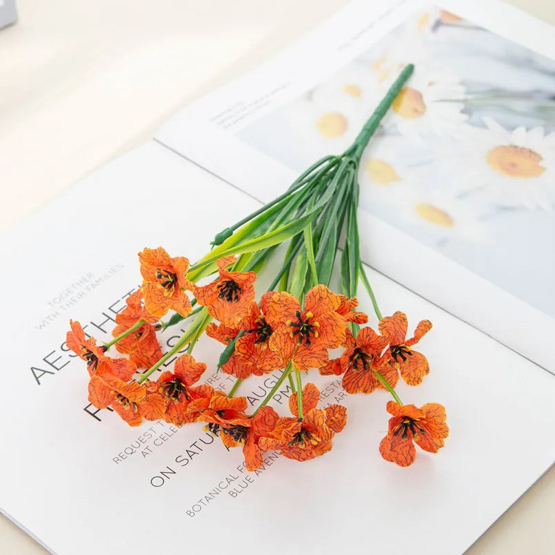 Artificial Carnation & Geranium Bushel Bouquet Outdoor