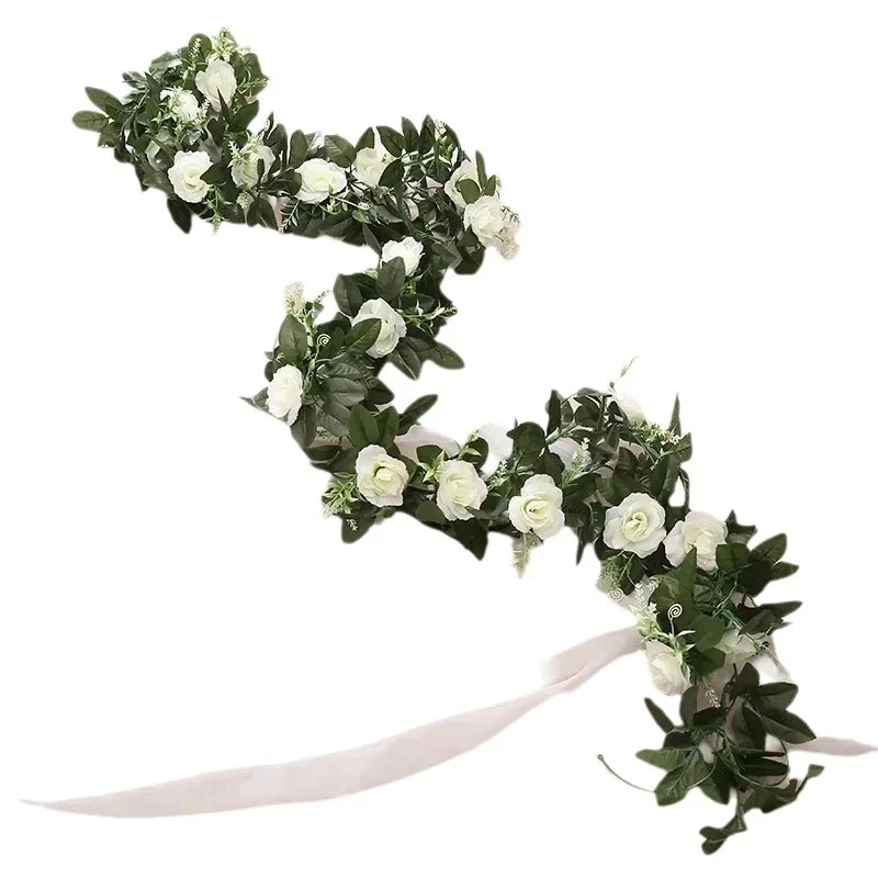 Artificial Rose Vine Silk Garland