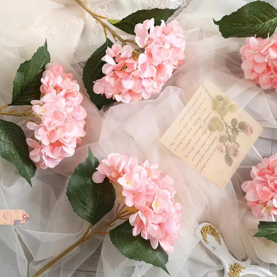 Bulk Artificial Silk Hydrangea Bouquet – Realistic Faux Hydrangea Flowers