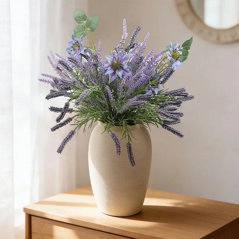 Artificial Lavender Bouquet Purple – Realistic Fake Lavender Flowers