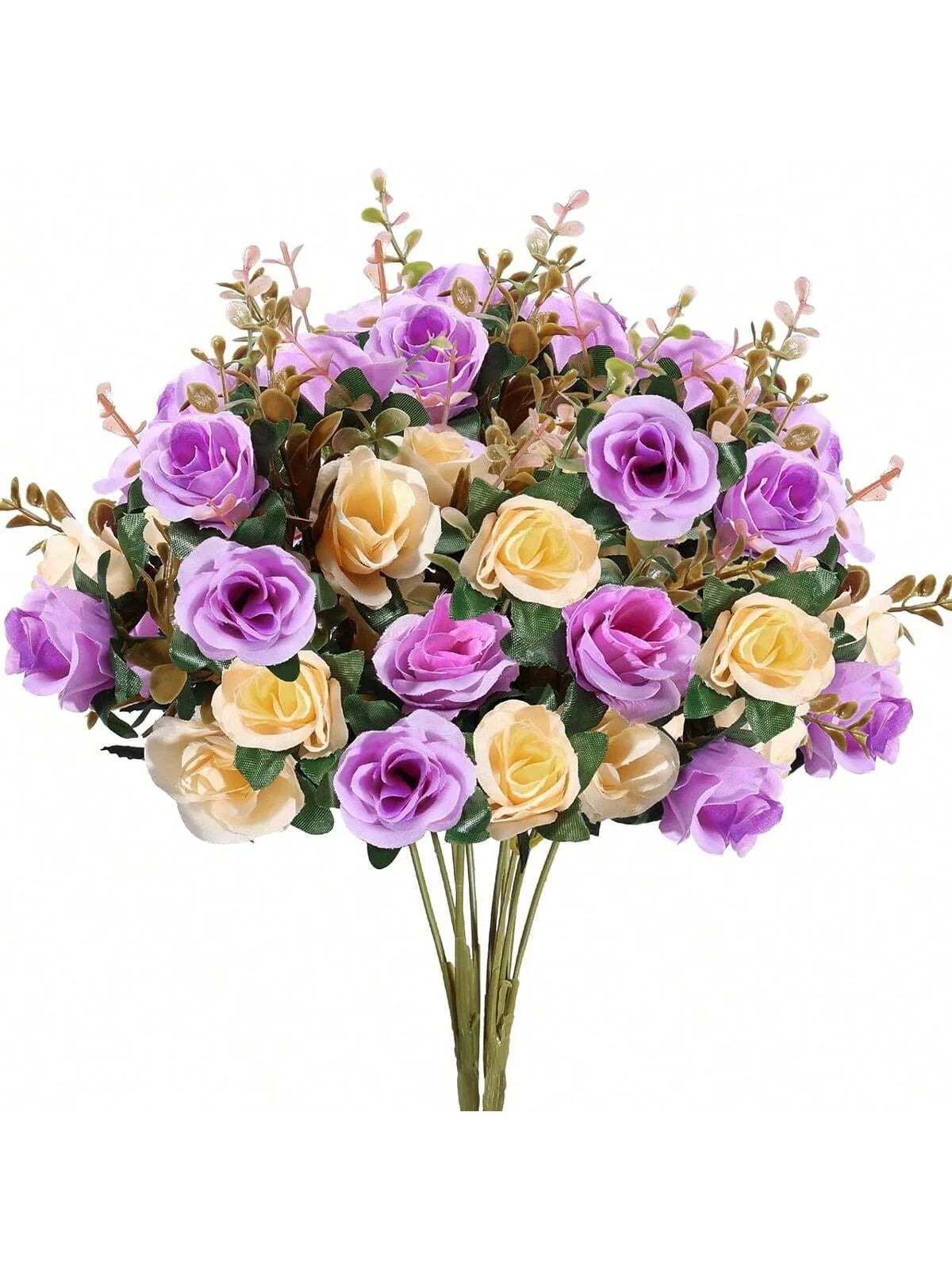 Artificial Silk Rose Bouquet – Realistic Faux Rose Flowers