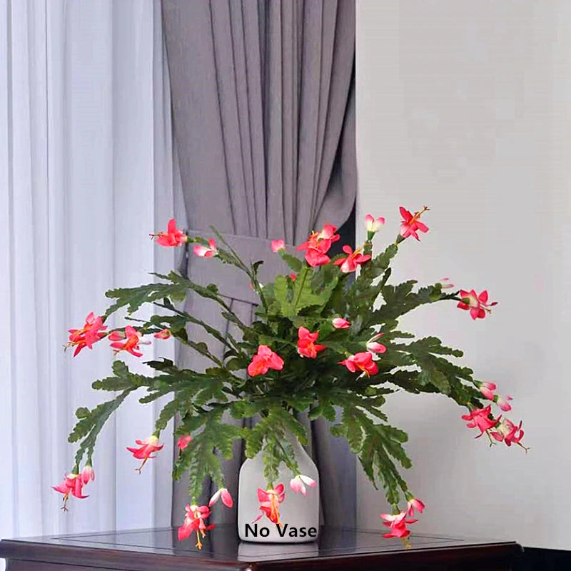 Artificial Crab Claw Orchid Flower Bulk – 50cm Real Touch Phalaenopsis Faux Orchid Branch