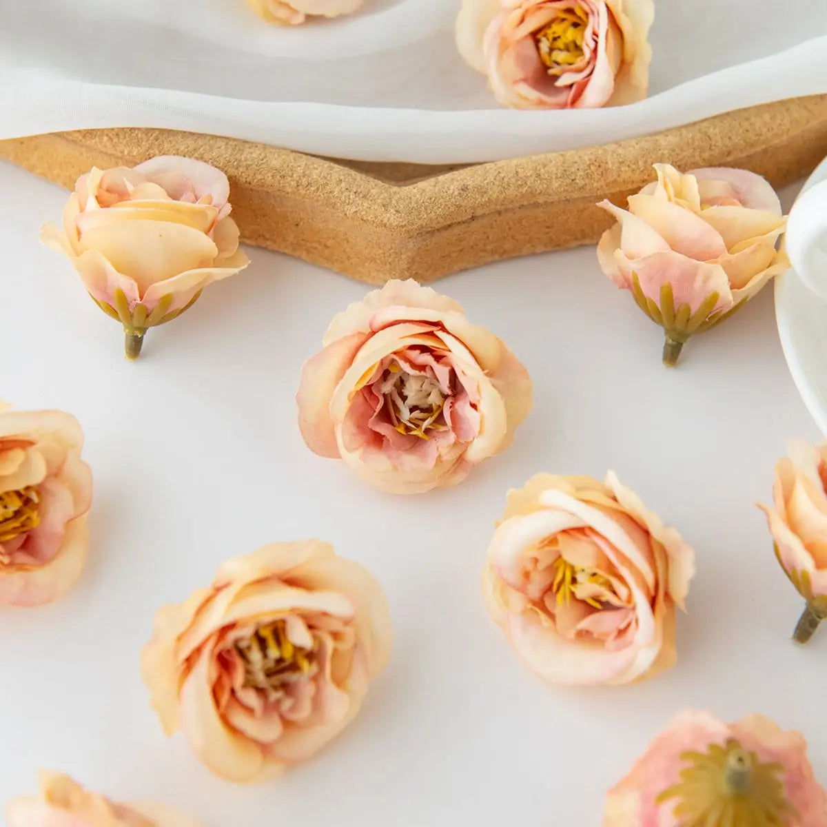Artificial Rose Flower Heads (5/10pcs) – Silk