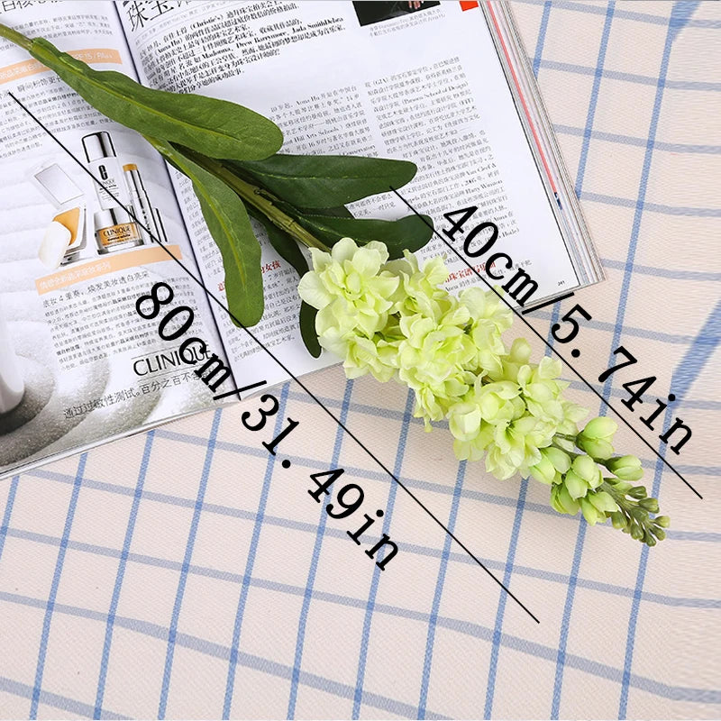 Artificial Hyacinth Flowers Bulk with Green Leaves – Violet Silk Faux Hyacinth Branch