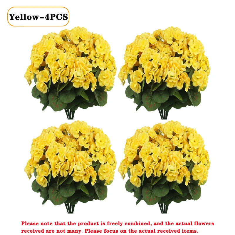 Artificial Begonia Flowers Bulk 1–8PCS