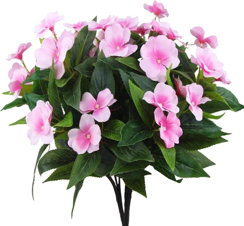 Artificial Silk Geranium Flower Bouquet – Fake Flowers for Outdoors