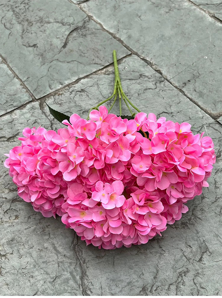 Artificial Hydrangea Bouquet – 5 Heads Silk Flowers