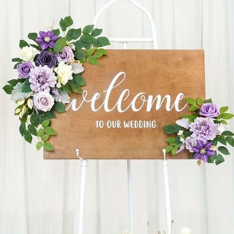 Artificial Rose Wedding Arch Flowers  (2PCS) – Silk Floral Wedding Arch