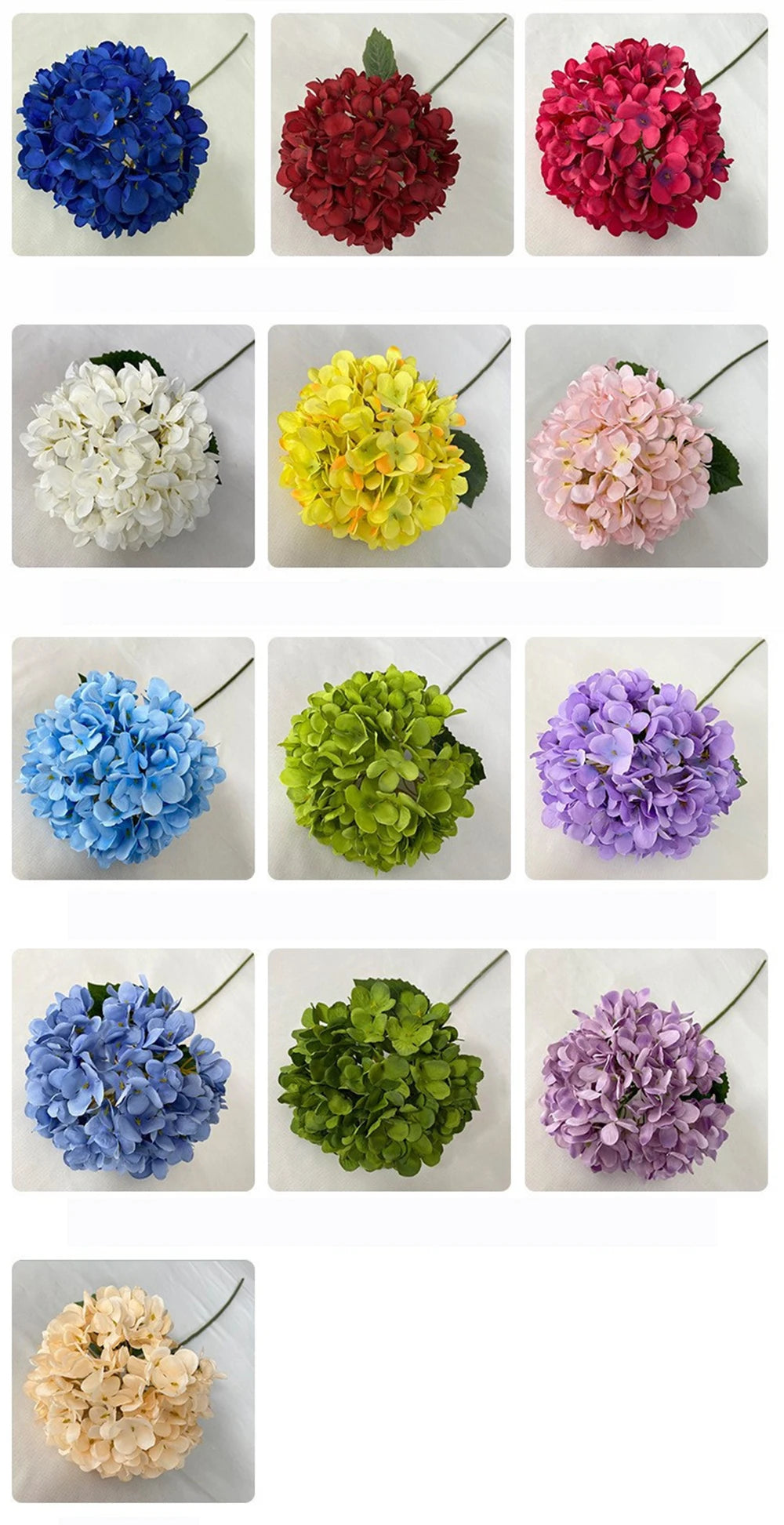 10PCS Artificial Hydrangea Flowers Bouquet – Silk Bulk Artificial Hydrangea Stems