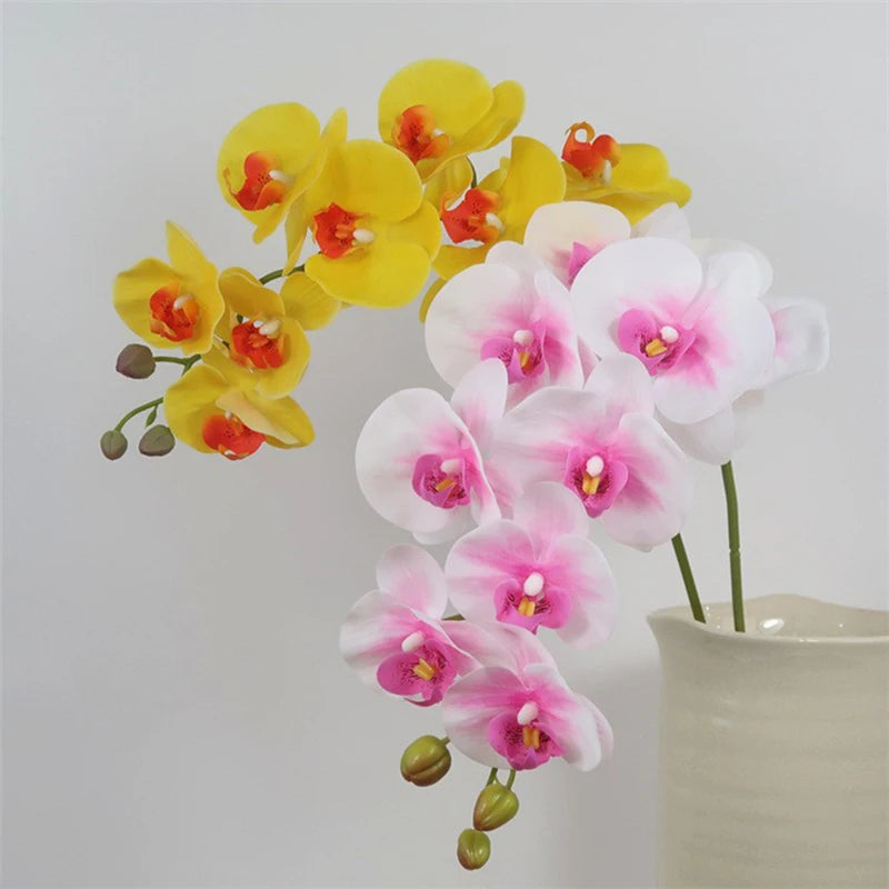 Artificial Butterfly Orchid Stem – 9-Head 98cm Faux Moth Orchid Branch