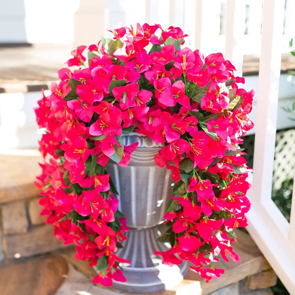 Artificial Outdoor Hanging Flowers – Geranium Morning Glory Bougainvillea Garland