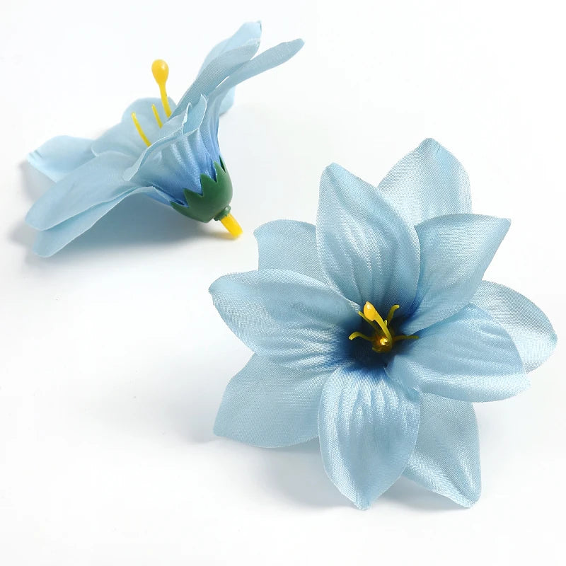 Artificial Silk Flower Heads Bulk (5/10PCS) – Artificial Carnation/Lily Flowers