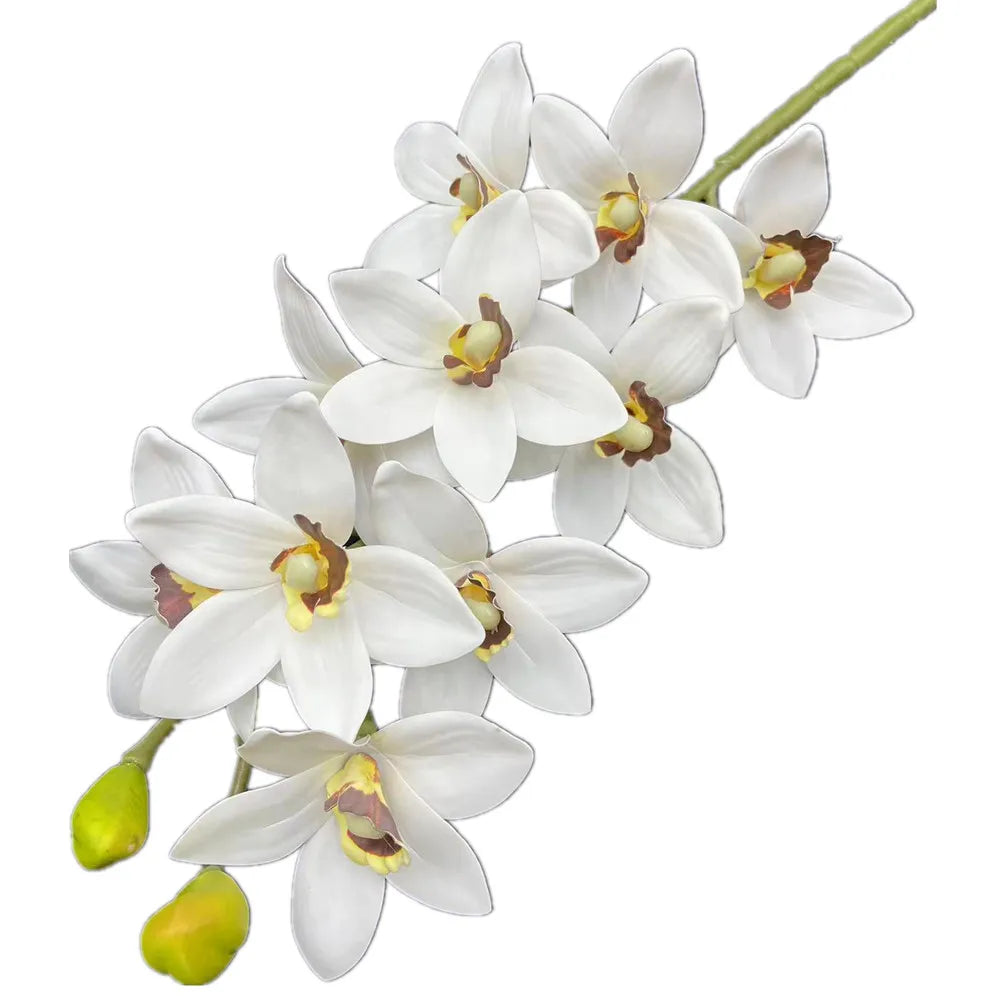 Artificial Cymbidium Orchid Stems Bulk (4PCS) – Real Touch Orchids