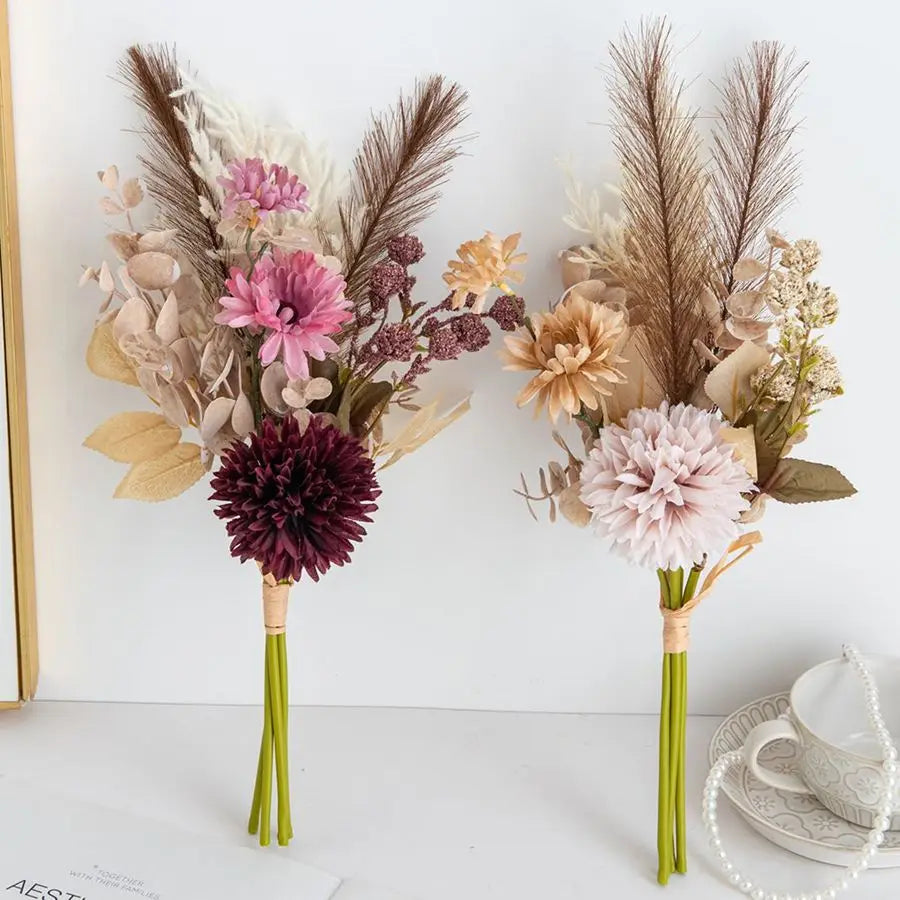 Artificial Chrysanthemum Reed Bouquet