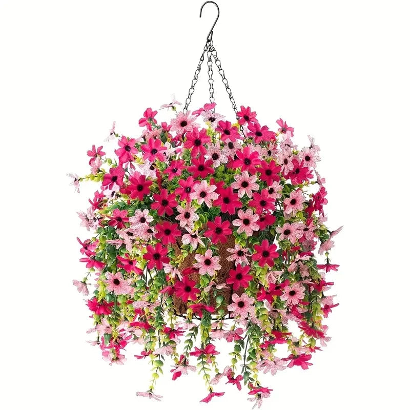 Artificial Hanging Sunflower Decoration – Weather Resistant Faux Sunflower Flower Bunch for Home Garden, Wedding, Patio & Outdoor Decor