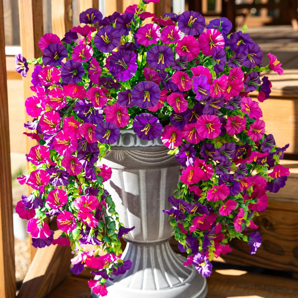 Artificial Morning Glory Flower Vine – Silk Hanging Floral Garland for Wedding Arch, Outdoor Garden Decor, Valentine’s Day Wreath, DIY Home Decorations