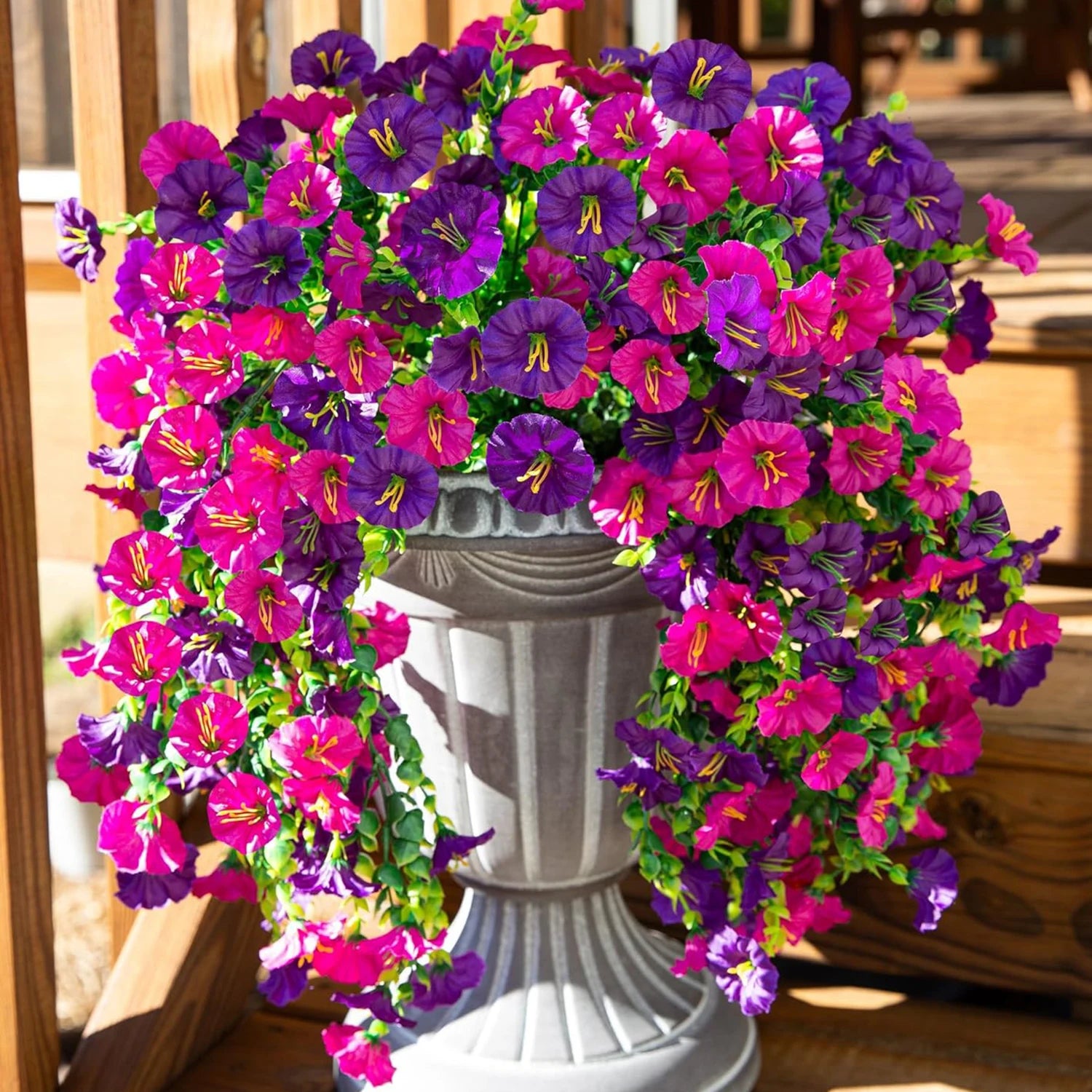 Artificial Morning Glory Flower Vine – Silk Hanging Floral Garland for Wedding Arch, Outdoor Garden Decor, Valentine’s Day Wreath, DIY Home Decorations