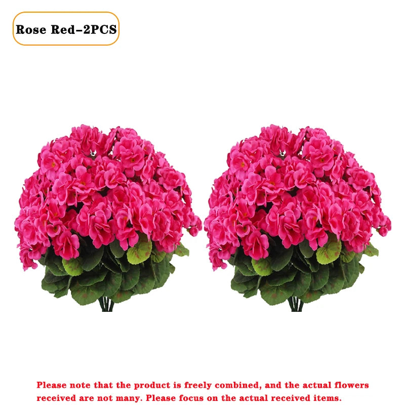 Artificial Begonia Flowers Bulk 1–8PCS