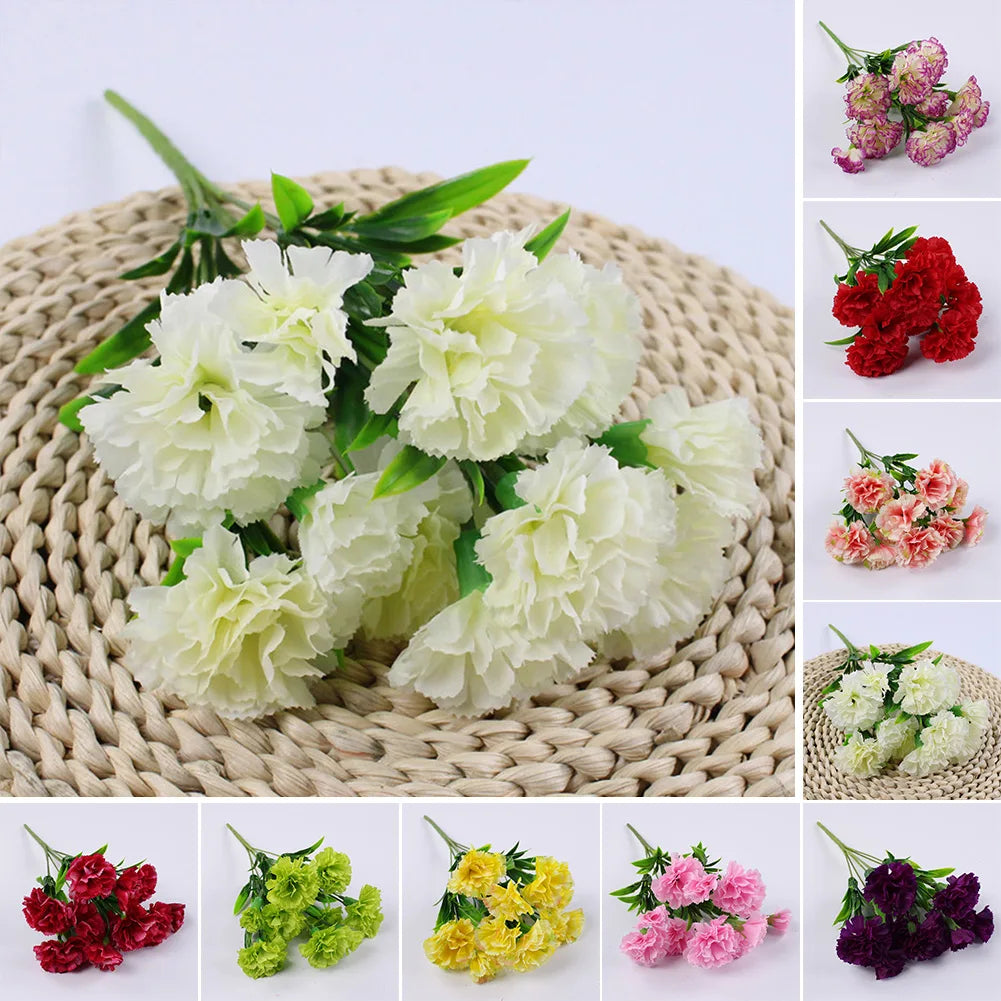 Artificial Red Geranium & Azalea Flower Bush – UV Resistant Silk Faux Outdoor Plants for Garden, Home Decor, Wedding & Event Decoration