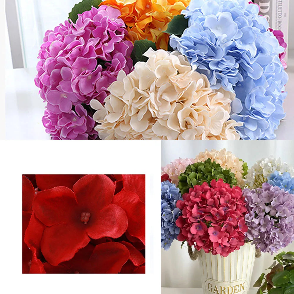 10PCS Artificial Hydrangea Flowers Bouquet – Silk Bulk Artificial Hydrangea Stems