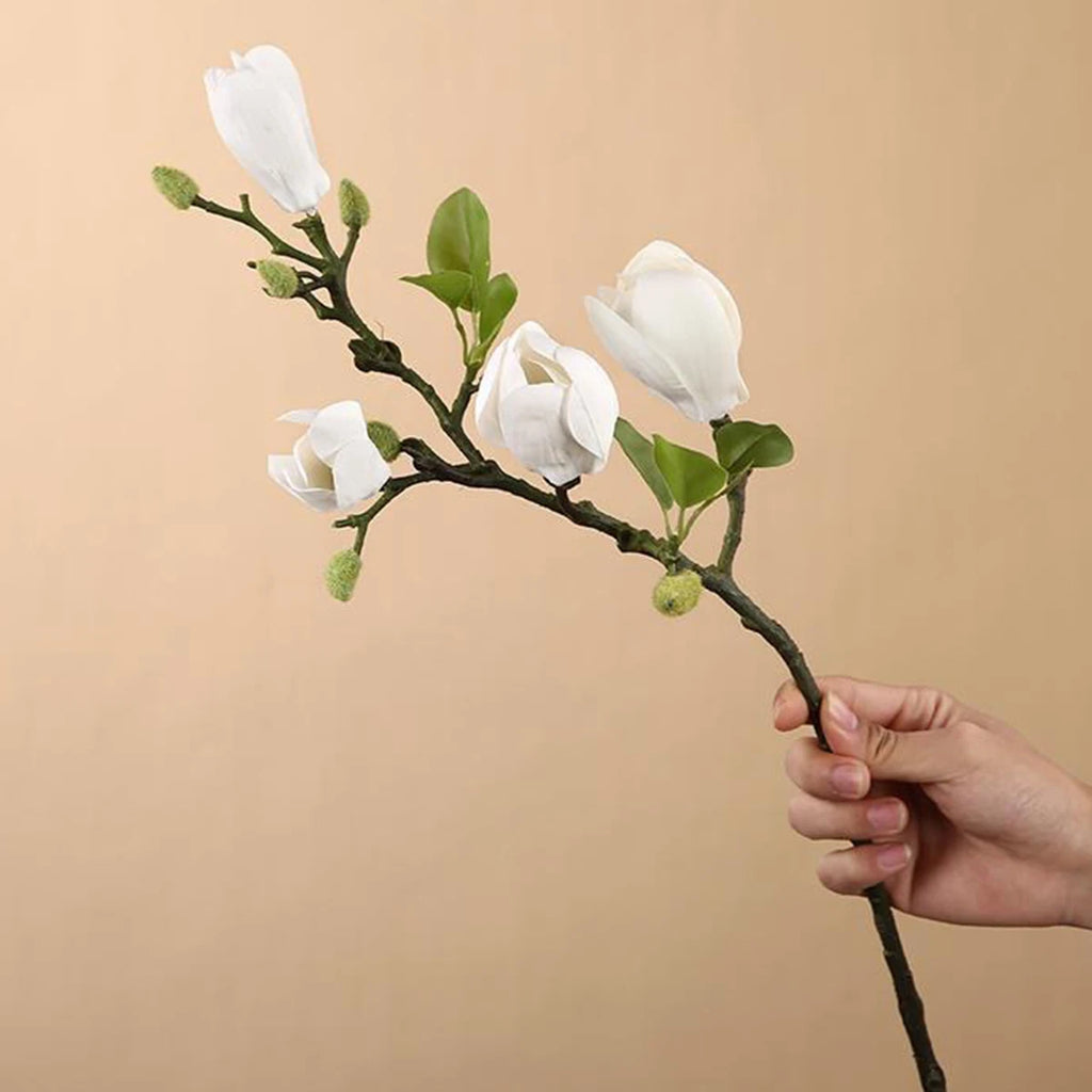 Artificial Magnolia Silk Branch Stem