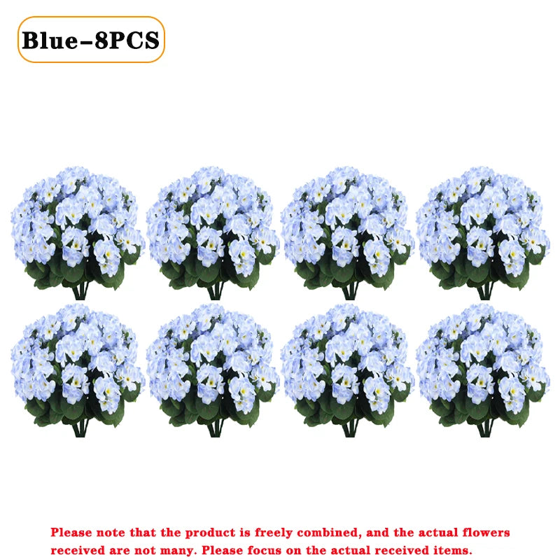 Artificial Begonia Flowers Bulk 1–8PCS
