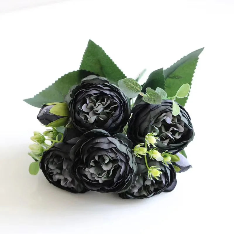 Artificial Rose & Peony Bouquet – Silk Wedding Bridal Flowers, Faux Roses & Peonies