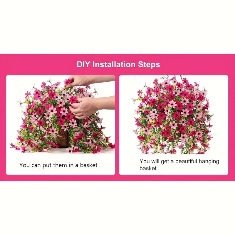 Artificial Hanging Sunflower Decoration – Weather Resistant Faux Sunflower Flower Bunch for Home Garden, Wedding, Patio & Outdoor Decor