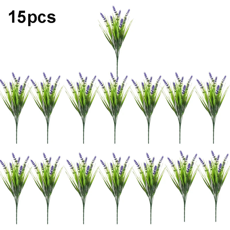 Artificial Lavender Grass Stems Bulk – Realistic Lavender Plants for Indoor & Outdoor