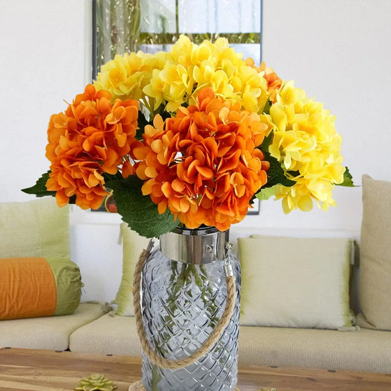 Bulk Artificial Silk Hydrangea Bouquet – Realistic Faux Hydrangea Flowers