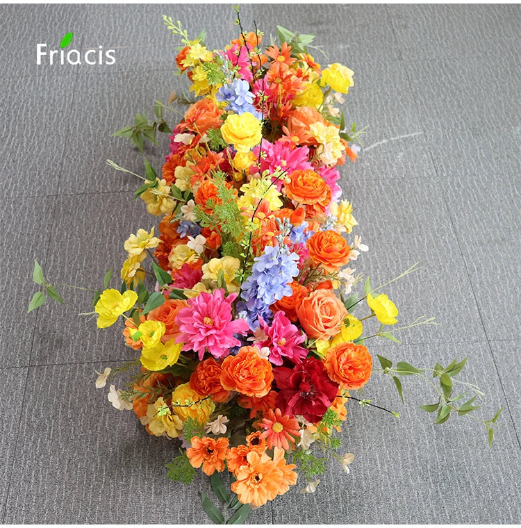 Artificial Rose & Delphinium Arch Arrangement Bulk – Silk Floral Backdrop Row