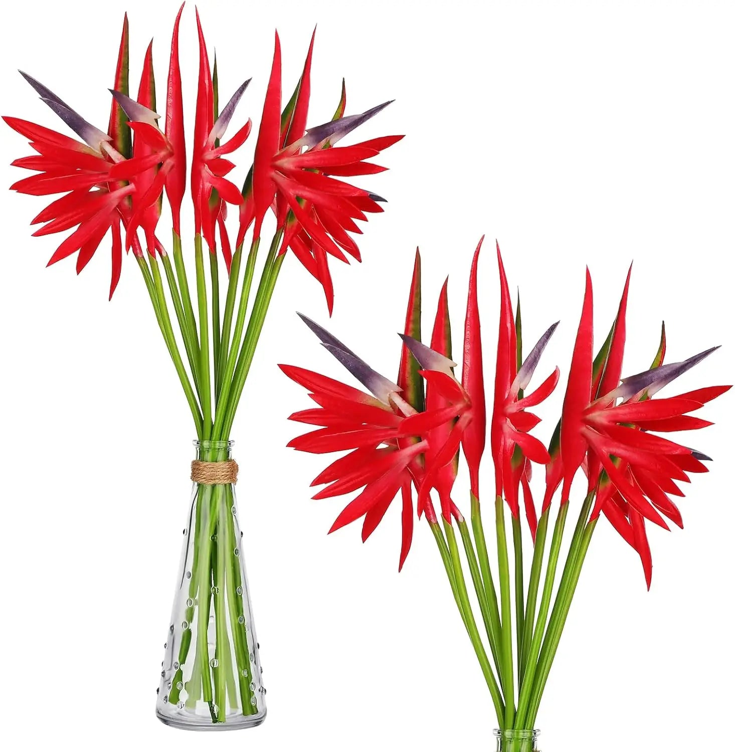 10PCS Artificial Bird of Paradise Flowers Bulk – 22 Inch Faux Strelitzia Stems