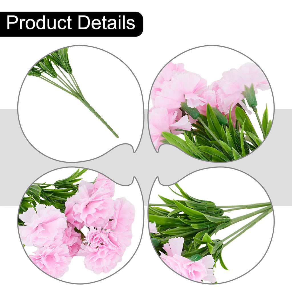 Artificial Red Geranium & Azalea Flower Bush – UV Resistant Silk Faux Outdoor Plants for Garden, Home Decor, Wedding & Event Decoration