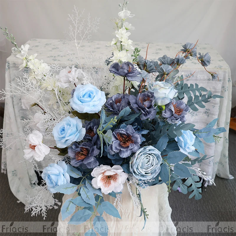 Artificial Rose & Delphinium Arch Arrangement Bulk – Silk Floral Backdrop Row