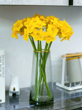 Bulk Real Touch Artificial Daffodil Flowers PU Faux Blooms for Wedding and Garden Decor