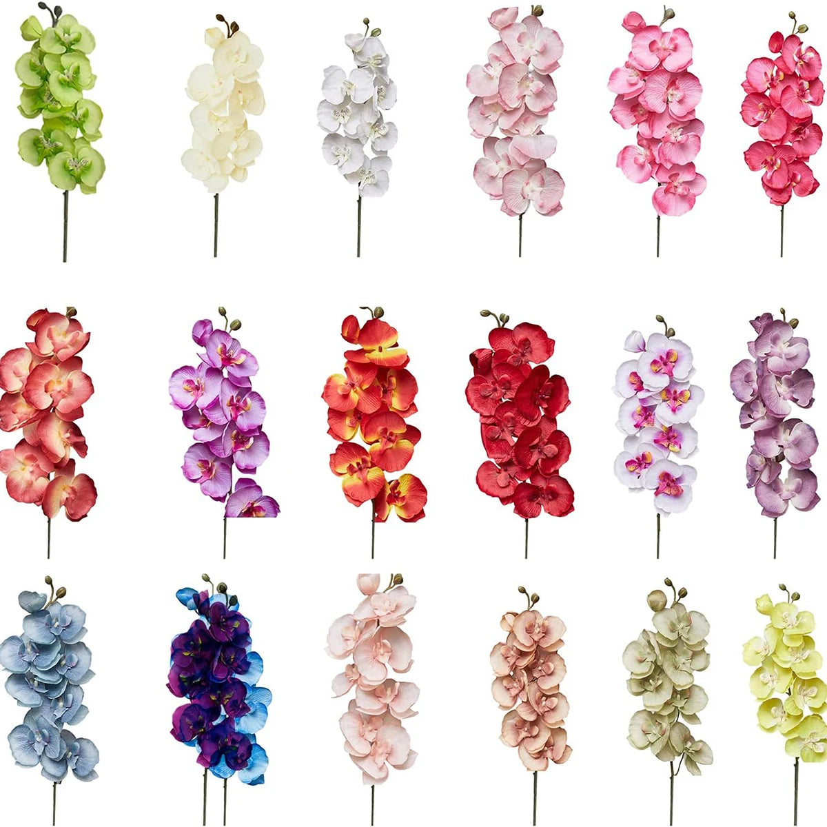 Artificial Butterfly Orchid Flower Branch – Silk