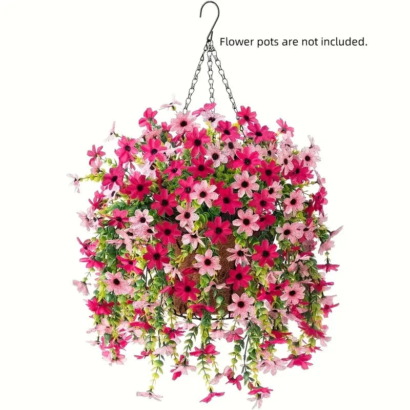 Artificial Hanging Sunflower Decoration – Weather Resistant Faux Sunflower Flower Bunch for Home Garden, Wedding, Patio & Outdoor Decor