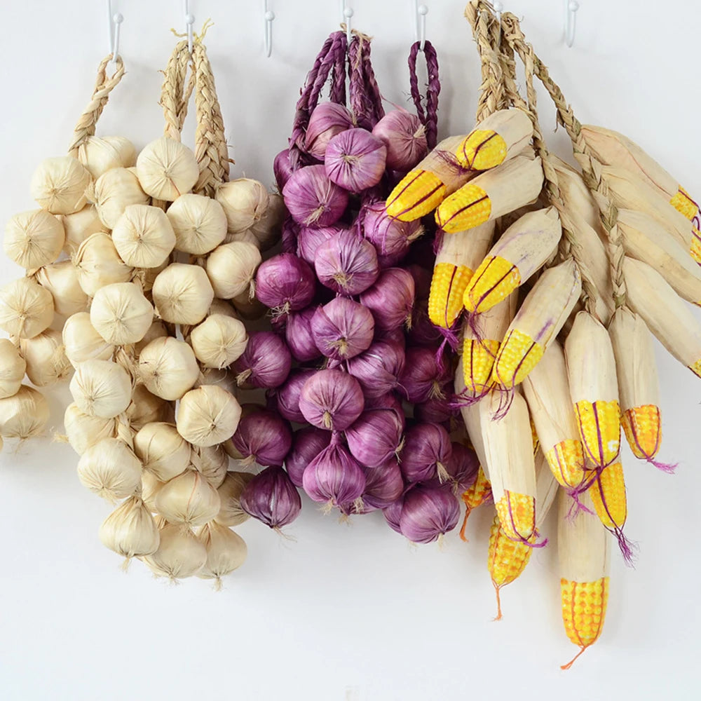 Artificial Onion & Garlic Set Bulk (21PCS) – Foam Vegetable Decor for Home Staging