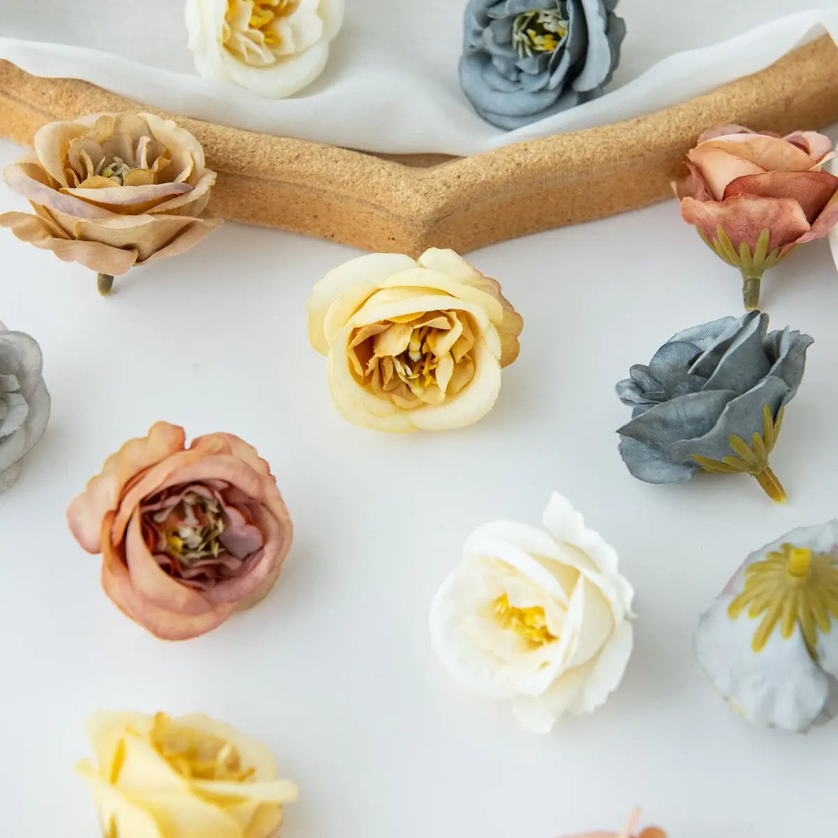 Artificial Rose Flower Heads (5/10pcs) – Silk