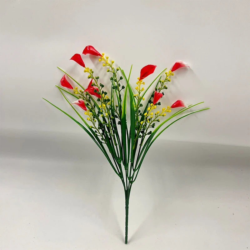 35cm Artificial Calla Lily Bouquet – Realistic Faux Calla Lily Flowers for Home Decor, Wedding Centerpieces, Indoor Floral Arrangements, Garden Decorations