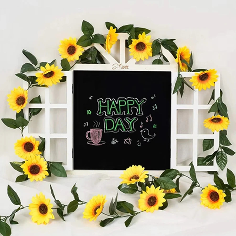 Artificial Sunflower Vine Garland – Hanging Wreath
