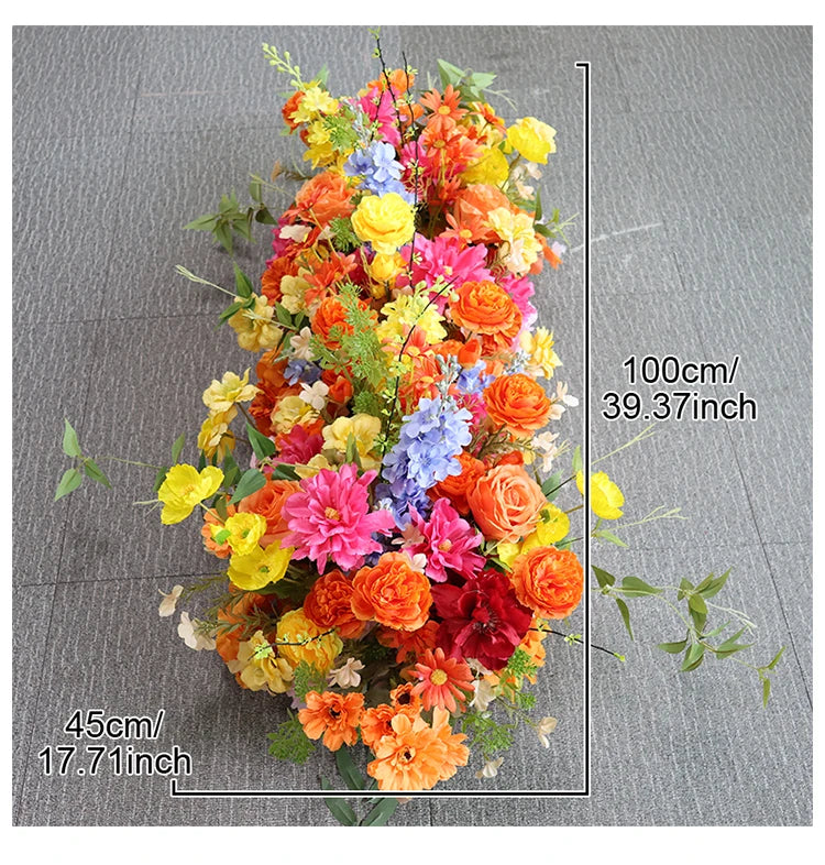 Artificial Rose & Delphinium Arch Arrangement Bulk – Silk Floral Backdrop Row