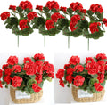 Artificial Geranium Begonia Bulk- Outdoor 4pcs